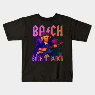 BACH Tie Dye - Bach In Black - Johann Sebastian Bach Psychedelic 60's 70's Rock Band Kids T-Shirt